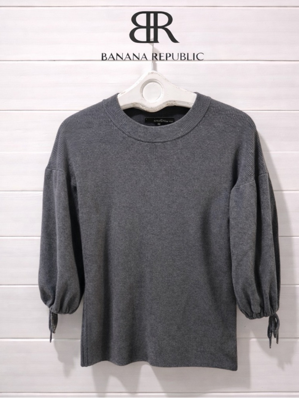 BANANA REPUBLIC – Grey Wool-Blend Sweater XS